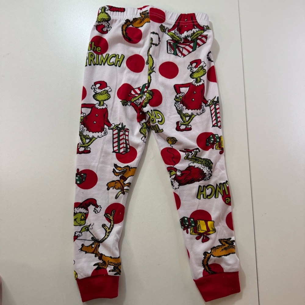 Dr. Seuss MERRY GRINCHMAS Pajama Lounge Set Size 3T Christmas PJ's Red Green - Picture 14 of 16